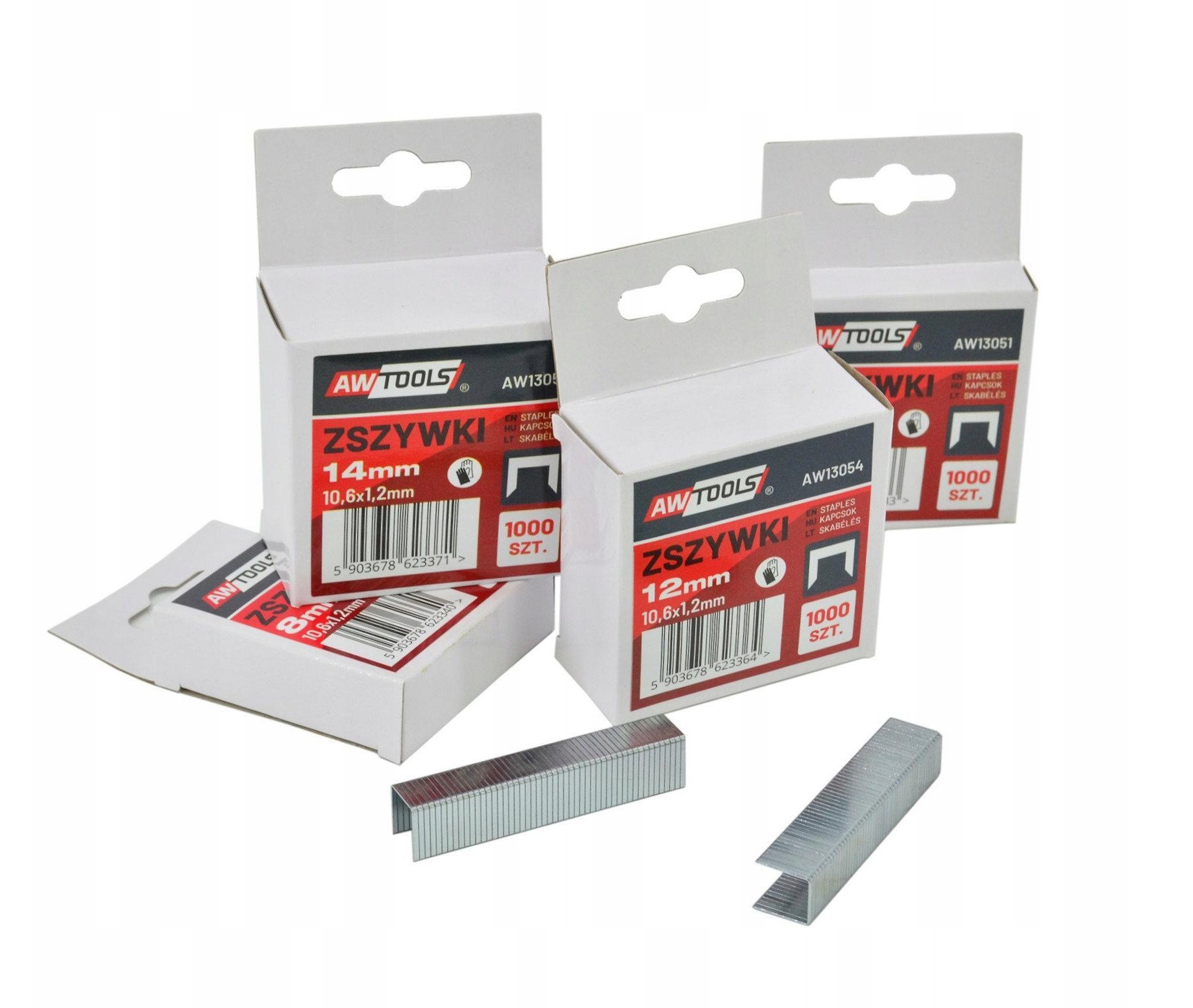 AWTOOLS ZSZYWKI G 12mm 1000szt.