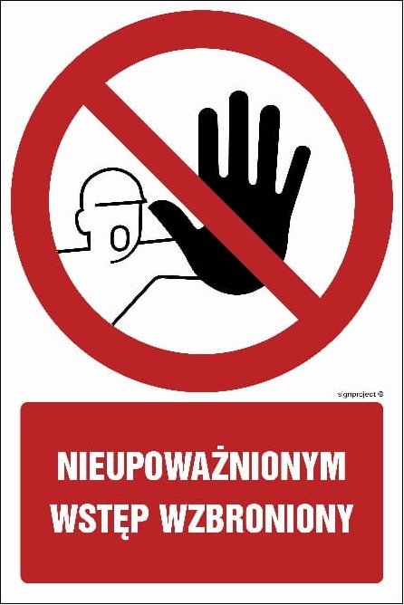Mój dom Nieupoważnionym Wstęp Wzbroniony - Znak 20 X 30 Cm Libres Polska Sp Sgp-Gc008_200X300_Pn 5904937121874