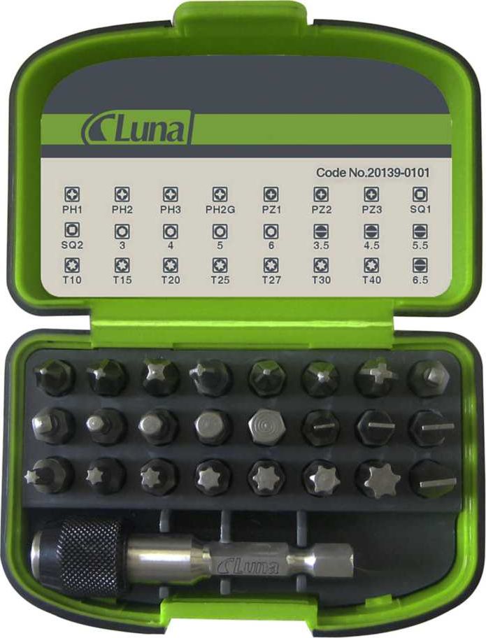 Luna Zestaw grotów wkrętakowych, 25-elementowy Luna