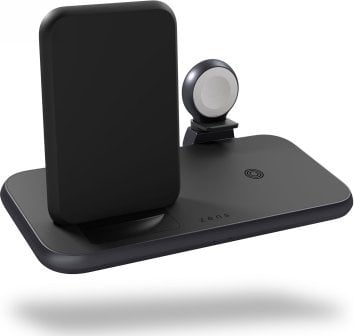 Ładowarka Zens ZENS Aluminium 4w1 Stand Wireless Charger - bezprzewodowa stacja ładująca do trzech urządzeń (45W), z możliwością ładowanie czwartego u