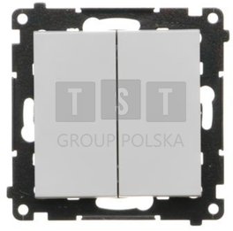 TP4.01/114 Simon 55 Przycisk poczwórny (moduł) 10 AXm, 250 V~, szybkozłącza Jasnoszary mat TP4.01/114