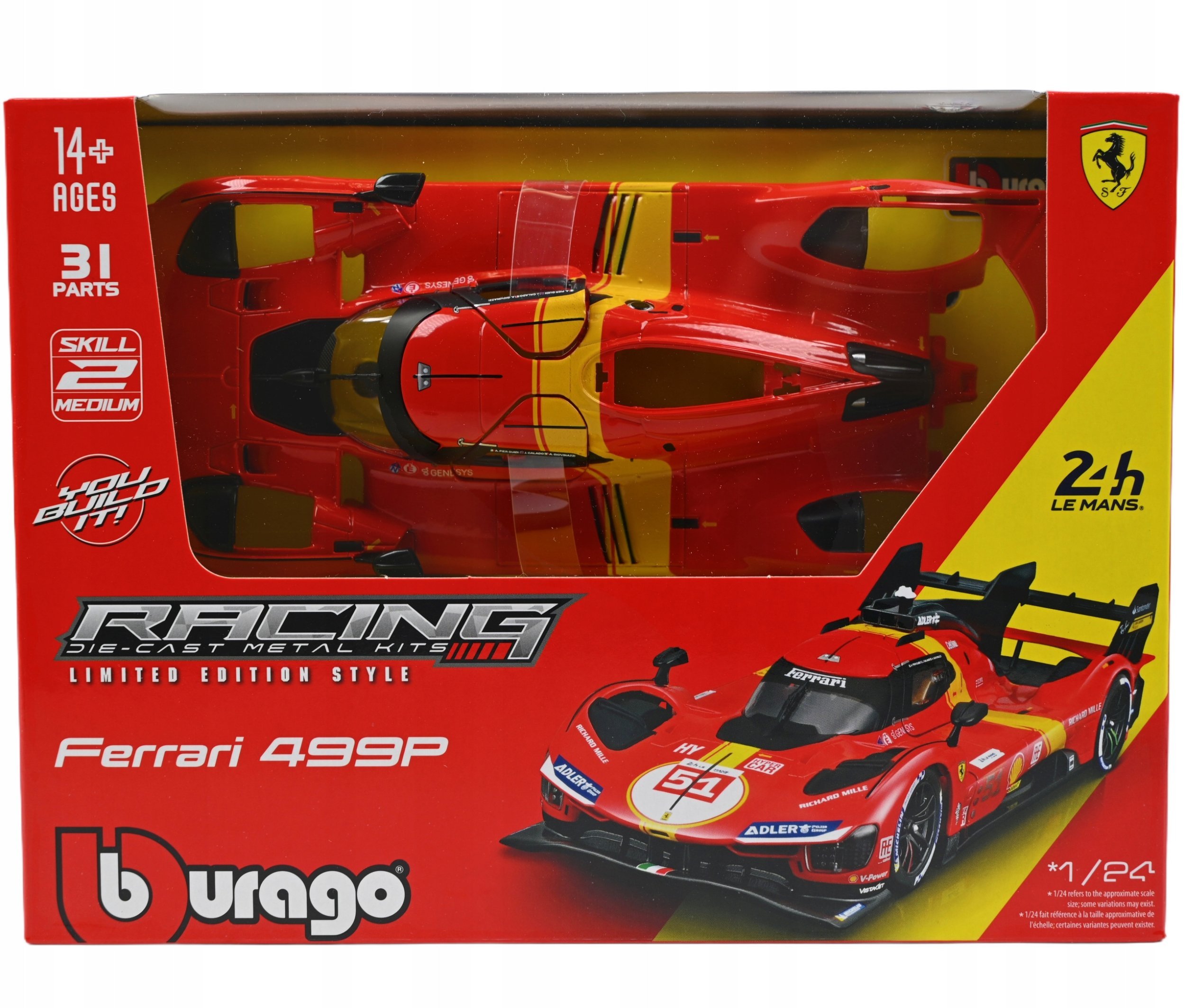 BBU 1:24 Ferrari Racing 499P LMH Red #51 26587