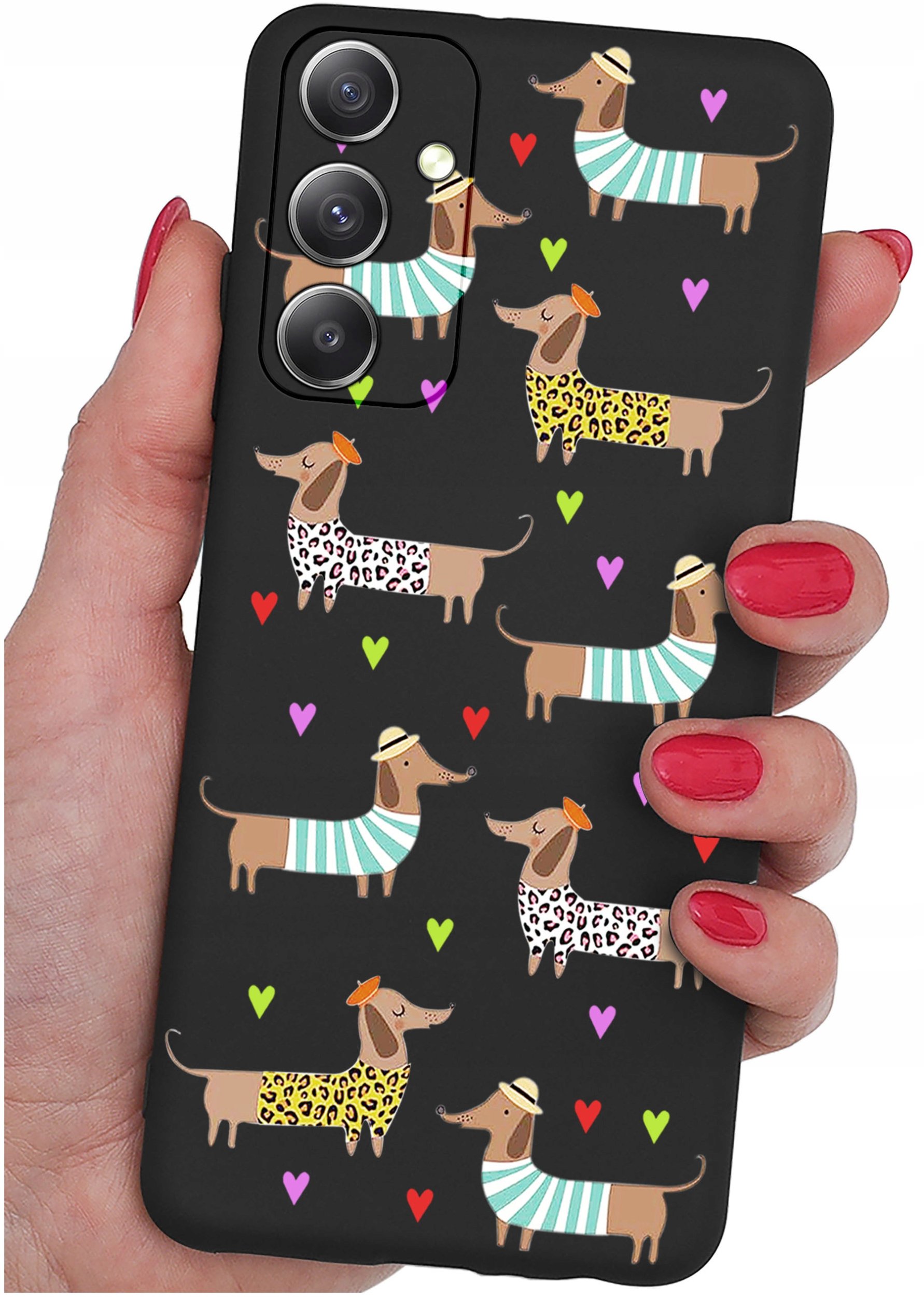 ETUI do Samsung Galaxy M23 5G WZORY |SILIKONOWE MATT CASE + SZKŁO 9H