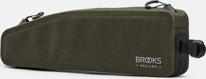 Brooks Torba na ramę BROOKS SCAPE LONG TOP TUBE, Mud Green, Pojemność 1,5L, Mocowanie na paskach, Wodoodporna (NEW)