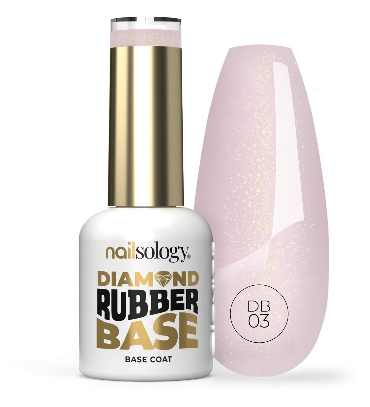 Clavier Nailsology Diamond Ruber Base hybrydowa baza kauczukowa DB03 Rosy Girl 8ml