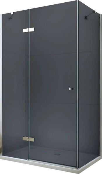 Mexen Mexen Roma kabina prysznicowa uchylna 80 x 110 cm, grafit, chrom - 854-080-110-01-40