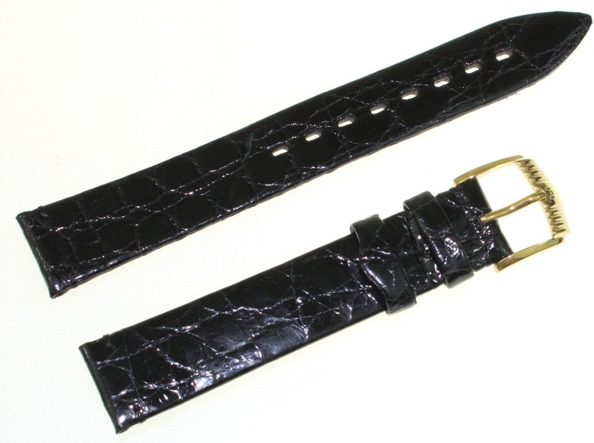 Hirsch Pasek ze skóry krokodyla 17 mm HIRSCH Prestige 02208050-1-17