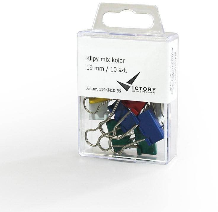 Victory Office Product SPINACZ KLIPS VICTORY OFFICE 19MM 10SZT. MIX KOLORÓW