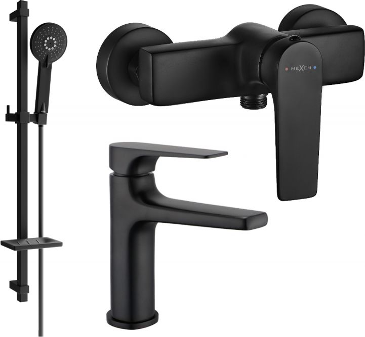 Mexen Mexen Lynx DQ40 zestaw prysznicowy, czarny - 745904DQ40-70