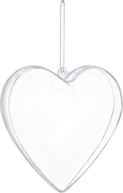 Springos Bombka akrylowa 12cm serce plastikowe decoupage UNIWERSALNY
