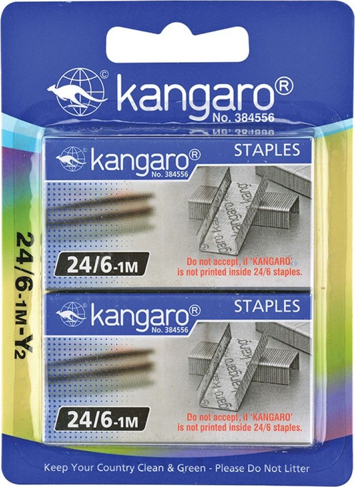 Kangaro Zszywki KANGARO, No. 24/6,2x1000 szt., blister