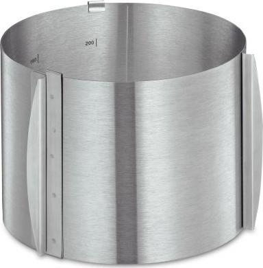 Kuchenprofi Wysoka Kuchenprofi rama do pieczenia, regulowana średnica, wys. 15 cm, stal nierdzewna