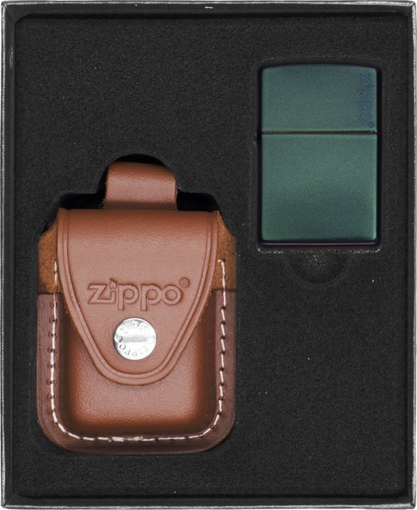 Zestaw ZIPPO Zapalniczka IRIDESCENT LOGO Prezentowy No2