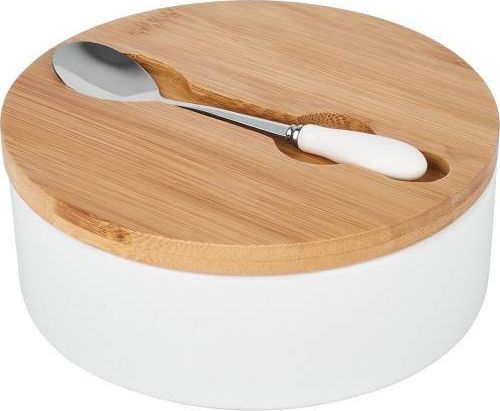 Tadar Ceramiczna Cukiernica Cukierniczka z Pokrywką Łyżeczką Pojemnik na Cukier Tadar uniwersalny