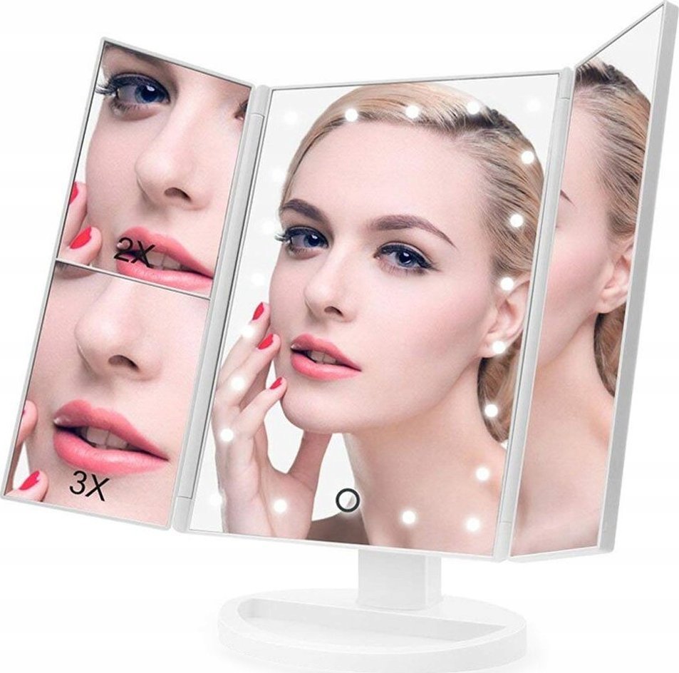 Lusterko kosmetyczne Verk LUSTERKO KOSMETYCZNE PODŚWIETLANE LED DO MAKIJAŻU