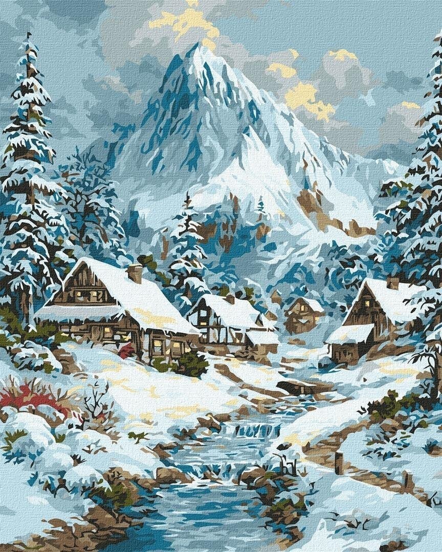 Malowanie po numerach - Noworoczny krajobraz 40x50