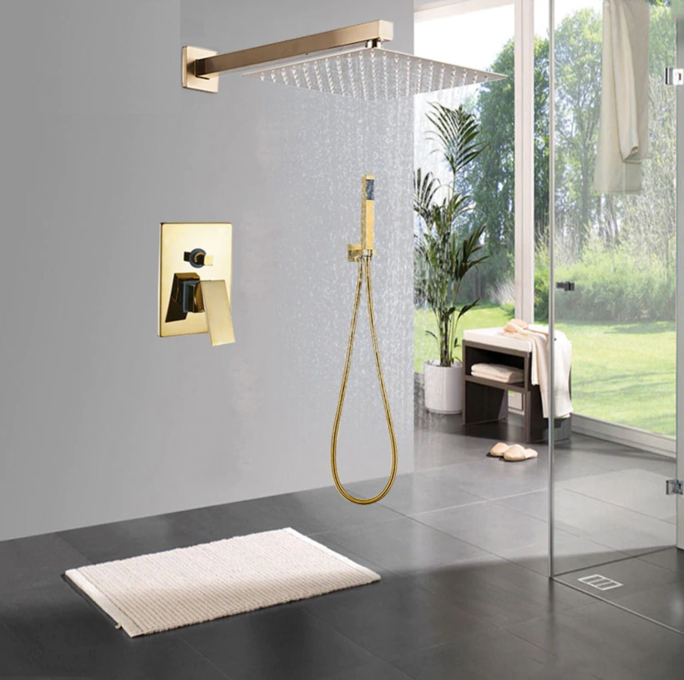 Zestaw prysznicowy PDS KRAN BATERIA PRYSZNICOWA ŁAZIENKOWA ZŁOTA EFEKT v7