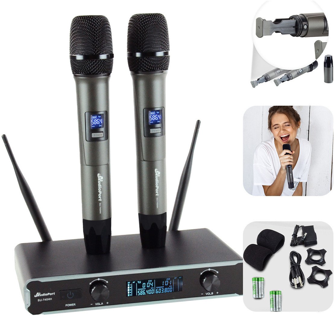 Zestaw mikrofonów bezprzewodowych doręcznych UHF Audioport SU-740HH one size
