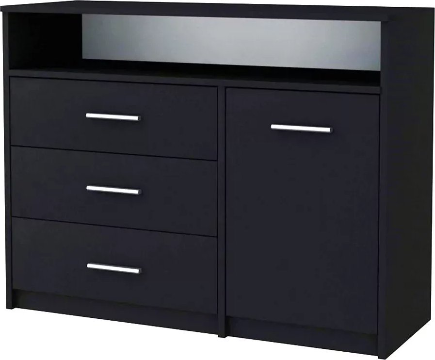 Elior Czarna komoda do sypialni - Pirex 3X
