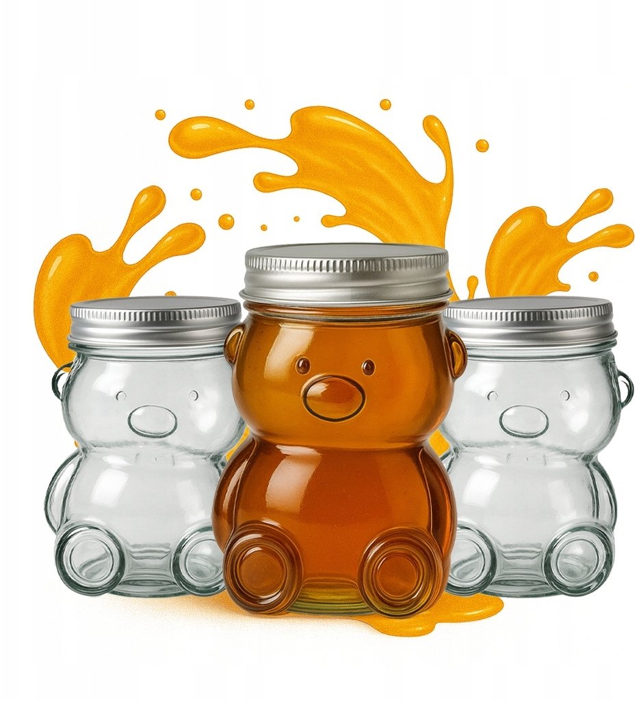 24x MIŚ 30ml SZKLANY SŁOIK SŁOICZEK ZAKRĘTKA MIÓD NALEWKI LIKIER PREZENT