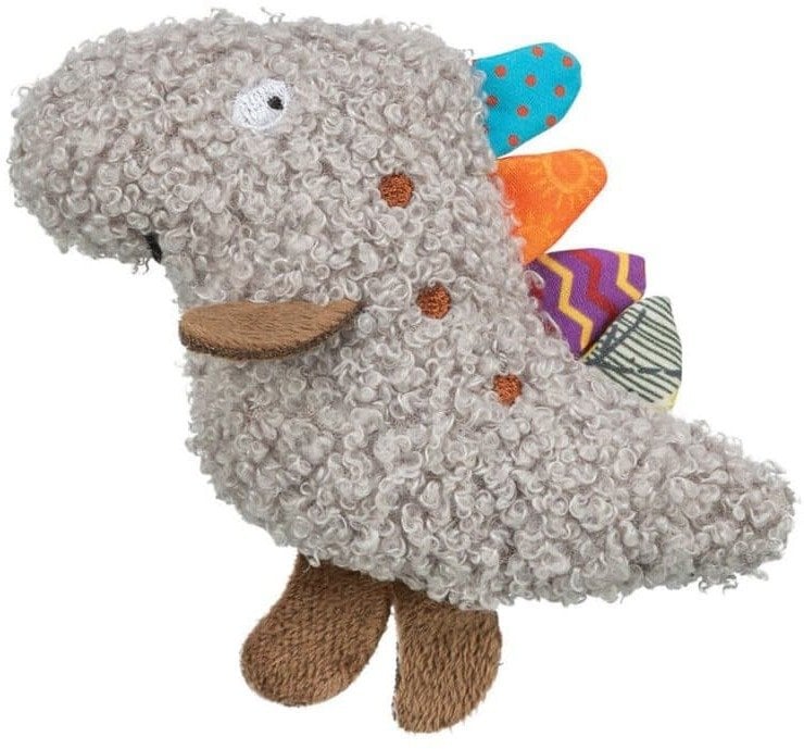 Dinozaur, zabawka, dla kota, plusz, 12 cm, z kocimiętką