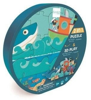 Puzzle 2w1 2D i 3D scenografia Ocean