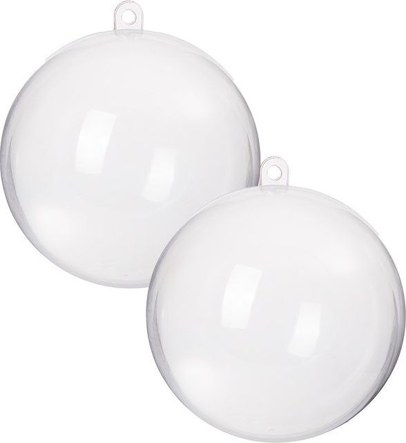 Springos Bombki akrylowe 10cm kula plastikowa decoupage zestaw 2 szt UNIWERSALNY