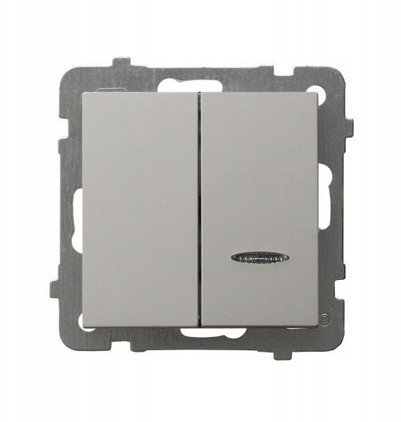 Ospel Łącznik dwugrupowy świecznikowy z niebieskim podświetleniem kaszmirowym ŁP-2GS/m/82