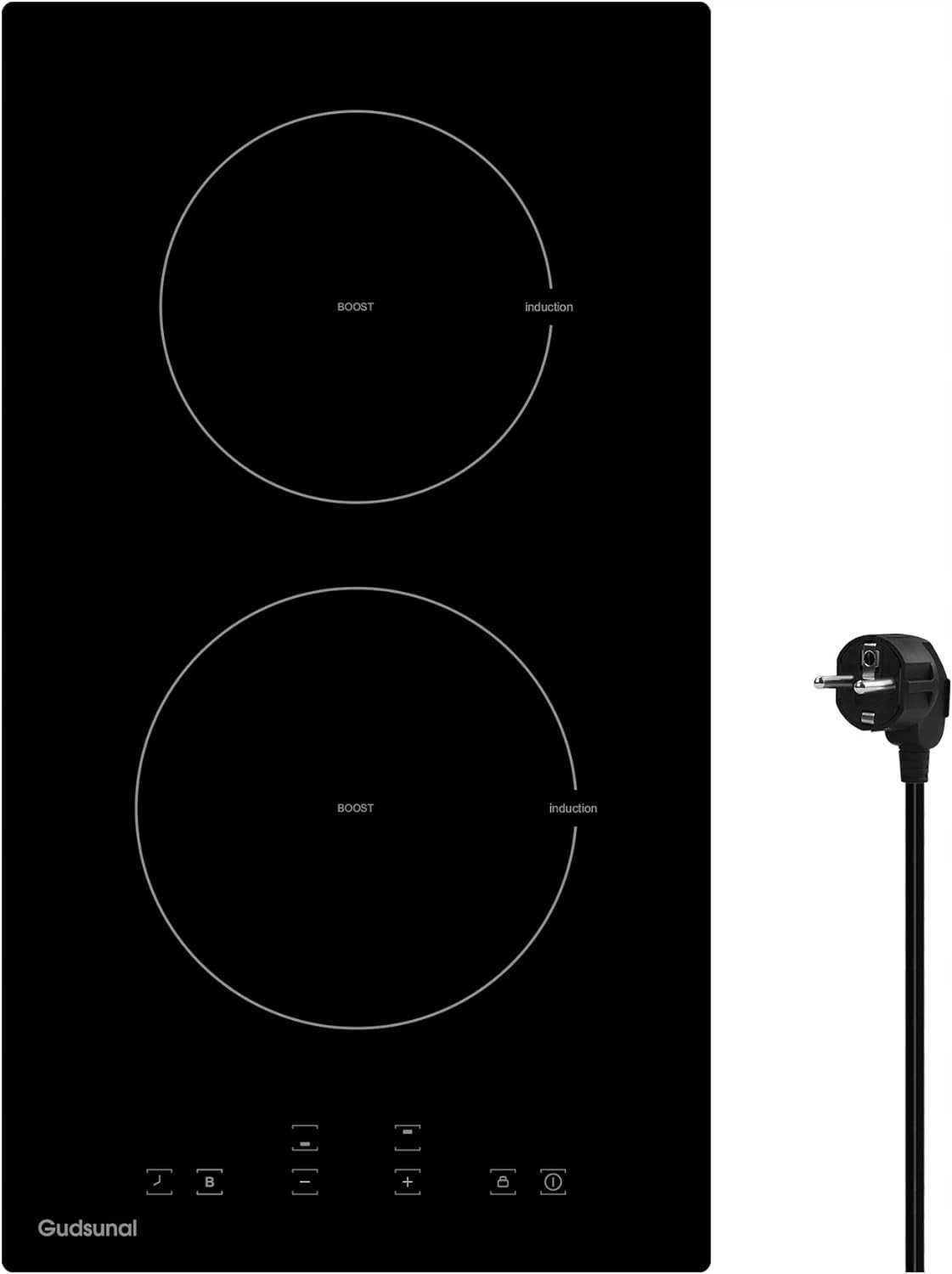 Gudsunal Płyta indukcyjna grzewcza 2 płyty do zabudowy 3600 W Booster