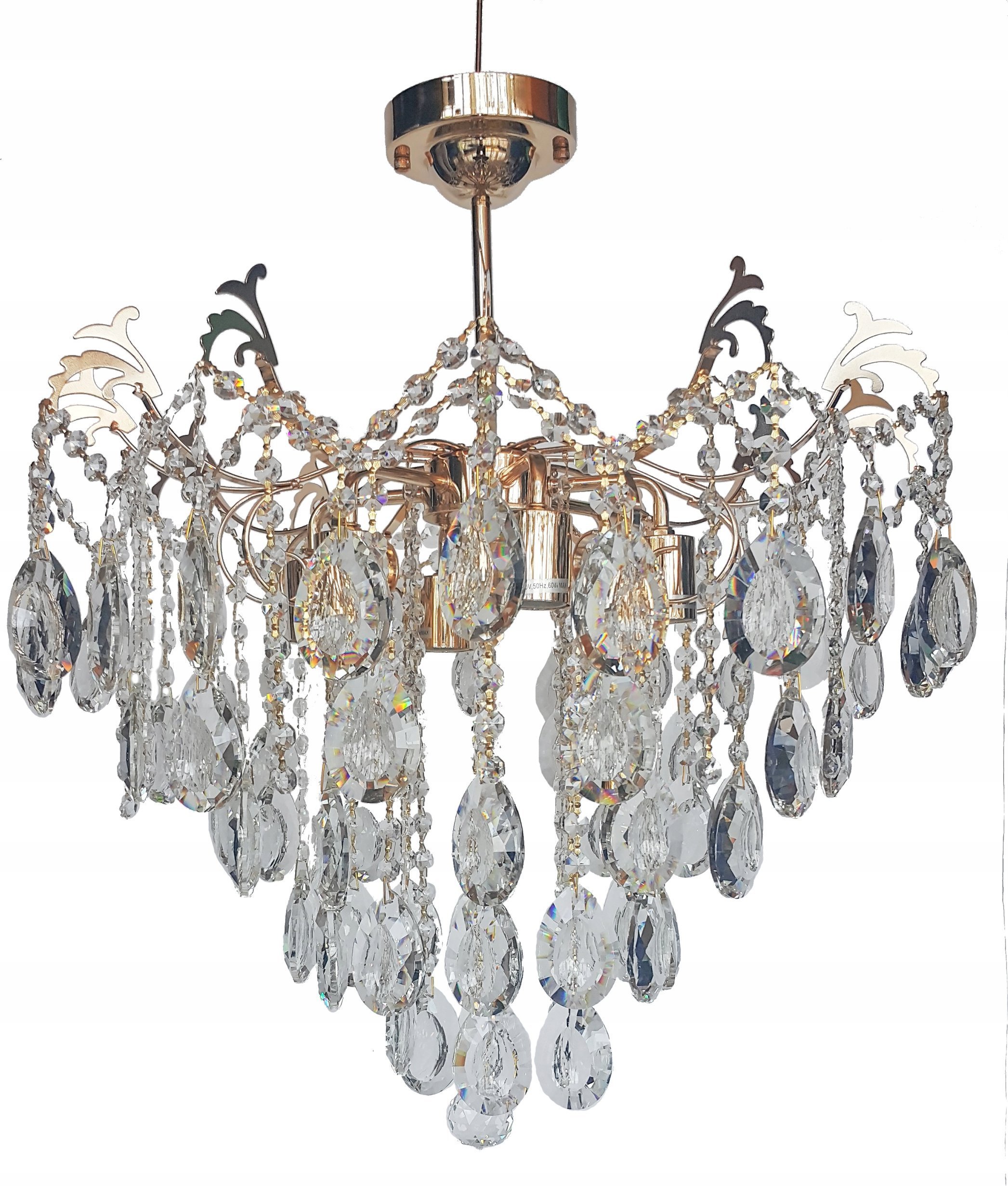 Chandelier VENTI, E27, 4 x 60 W, E1285/4, chrome, o52 cm