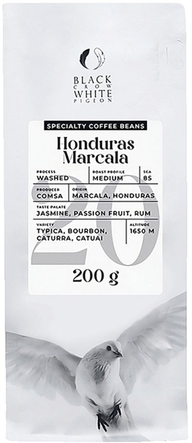 Specialty coffee beans Black Crow White Pigeon Honduras Marcala, 200 g
