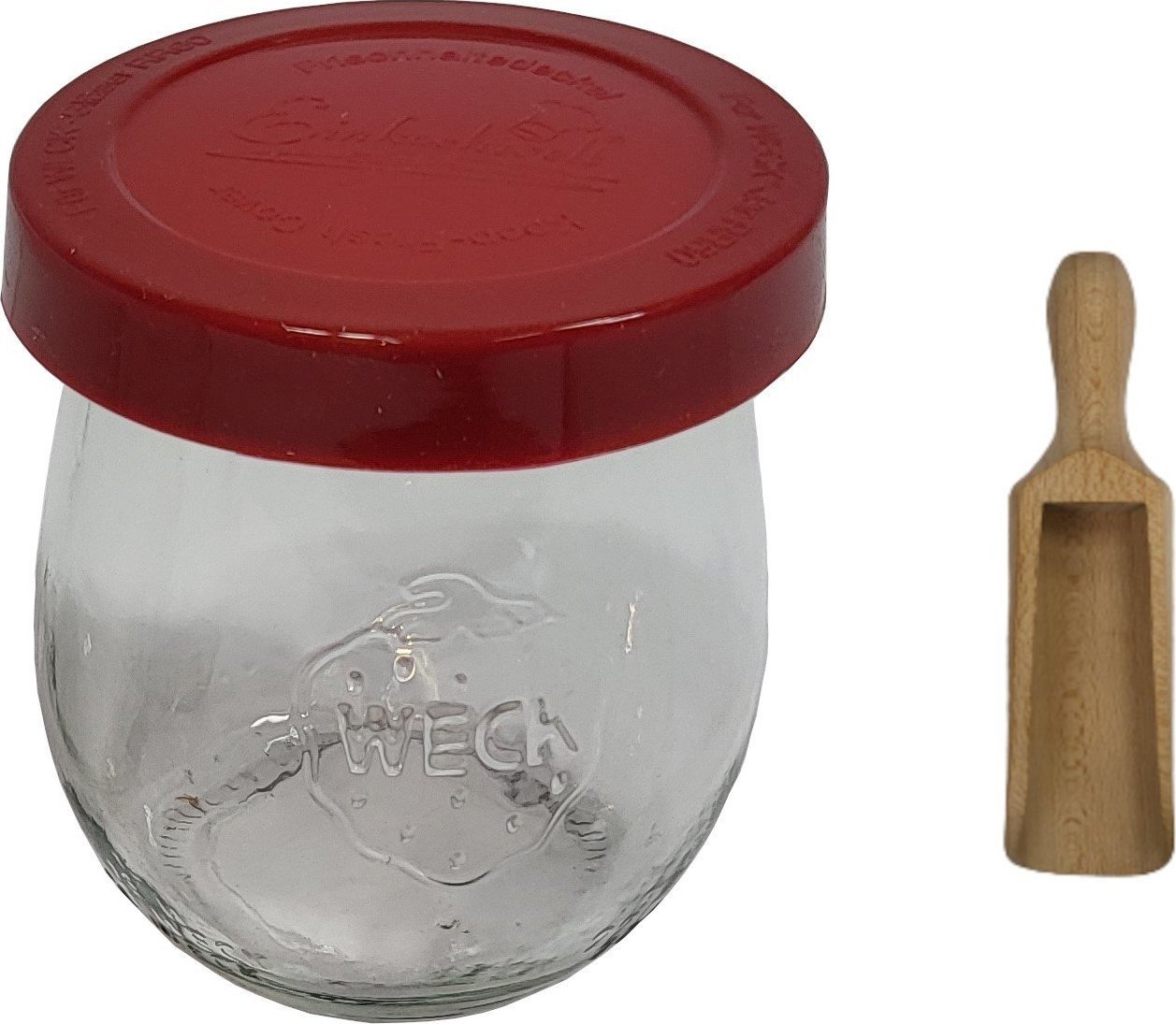 Wamar-Sosenka Zestaw Słoików WECK Pojemność 220 ml średnica 60mm 6 sztuk + Silikonowe wieka, miarka