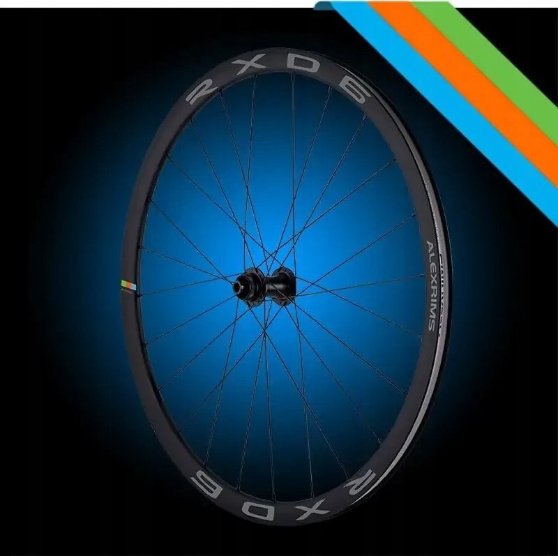 Alexrims Koła szosa-gravel ALEXRIMS RXD6 ROAD DISC, 700C, Stożek 30mm, Tubeless Ready, Disc brake IS, Sztywna oś, Łożyska maszynowe, Waga 1994g (NEW)