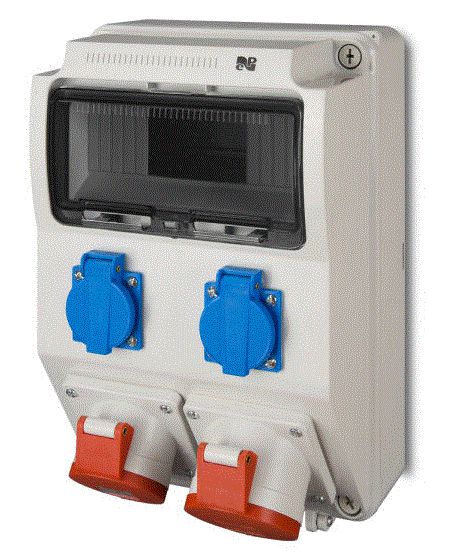 Elektro-Plast Rozdzielnica budowlana 9 modułów 5P/32A 5P/16A 2x2P+Z RS-9 (6223-00)