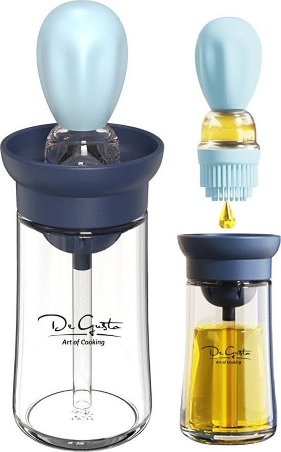 De Gusto Dozownik oleju z silikonowym pędzelkiem 2w1