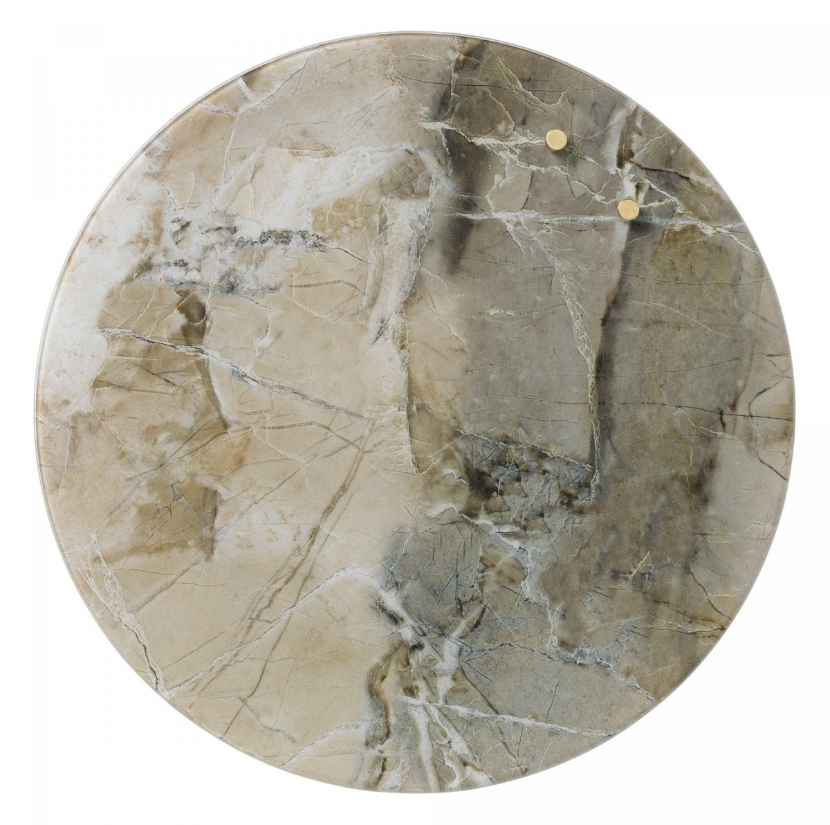 NAGA Magnetisk glastavle cirkel 35 cm beige marmor Beige Marmor 37x3,5x37mm (1stk)