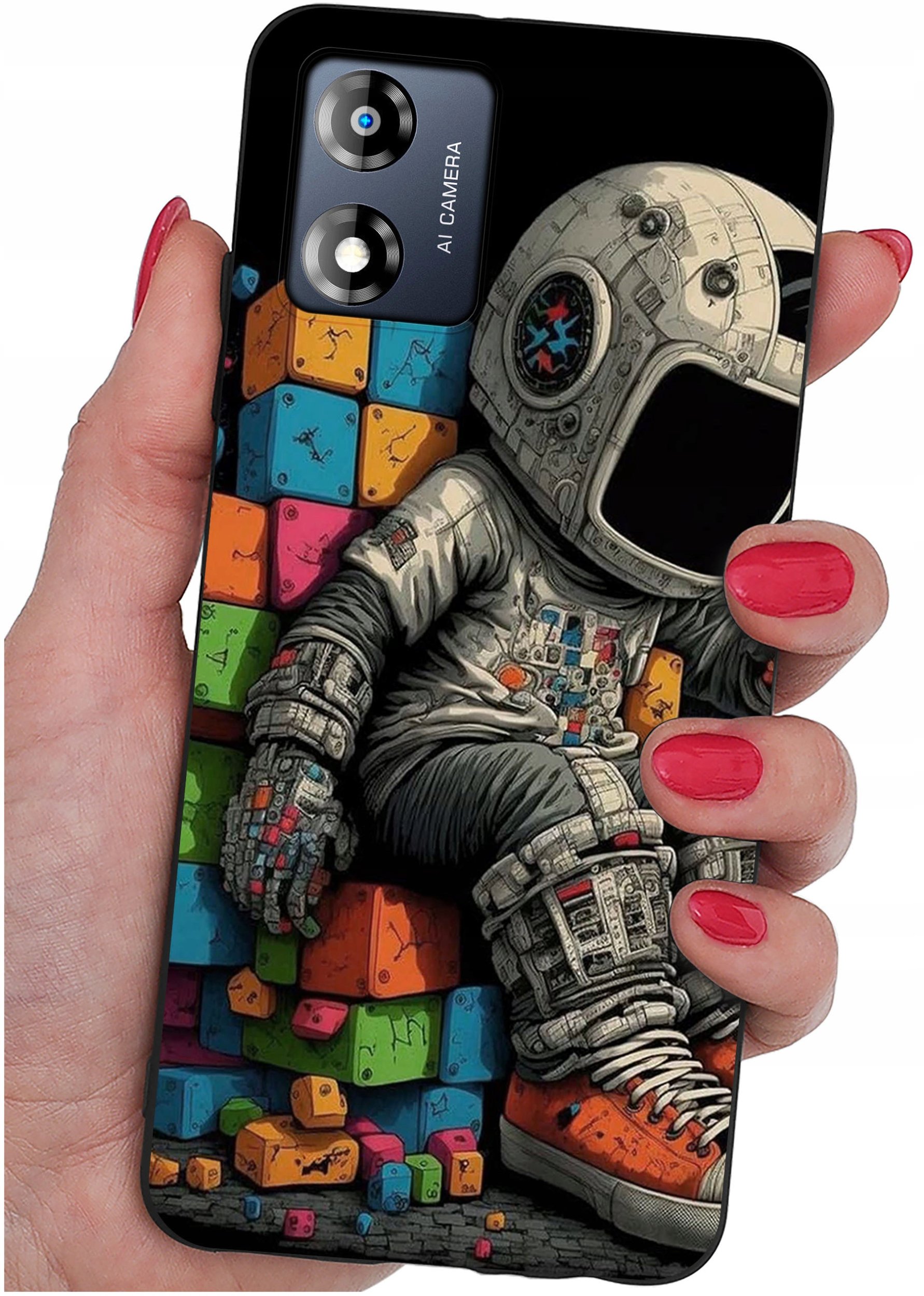 Etui do Motorola Moto E13 WZORY |SILIKONOWE MATT CASE + SZKŁO 9H