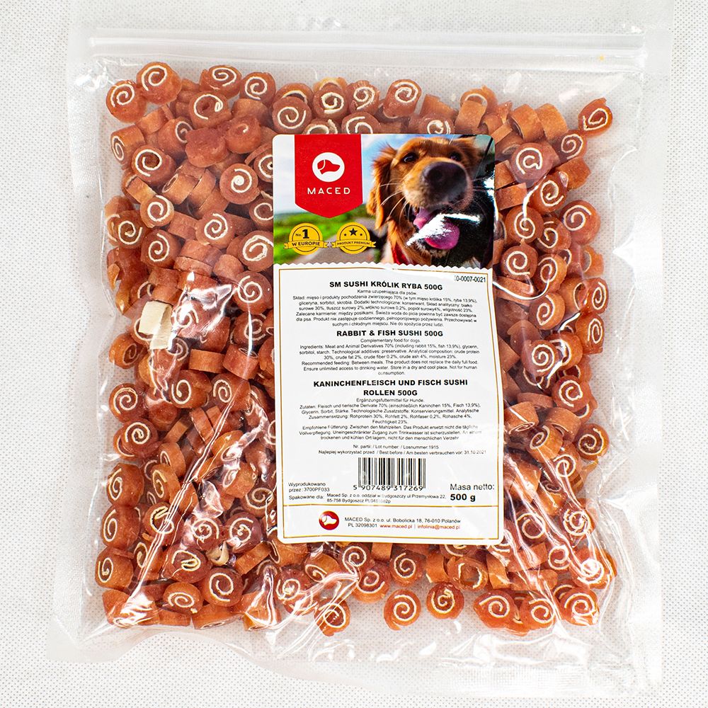 Maced SUSHI Z KRÓLIKIEM I RYBĄ 500 g