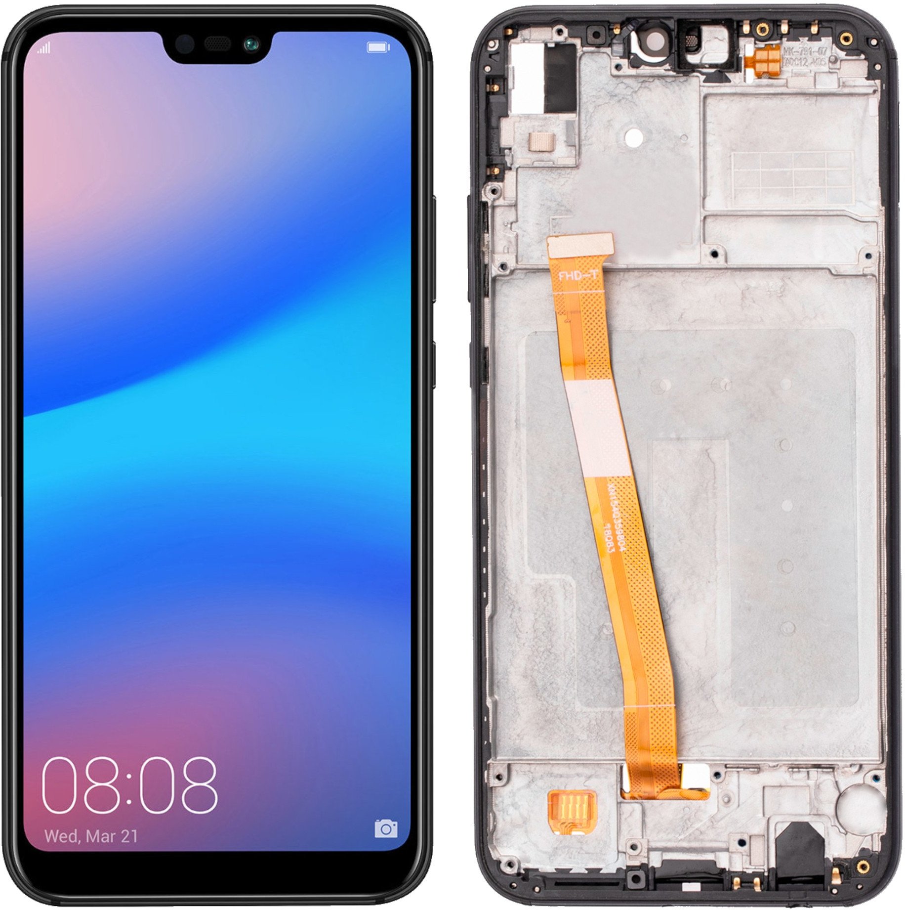 Wyświetlacz do Huawei P20 Lite LCD ANE-L21 / ANE-LX2 Ekran Czarny Ramka