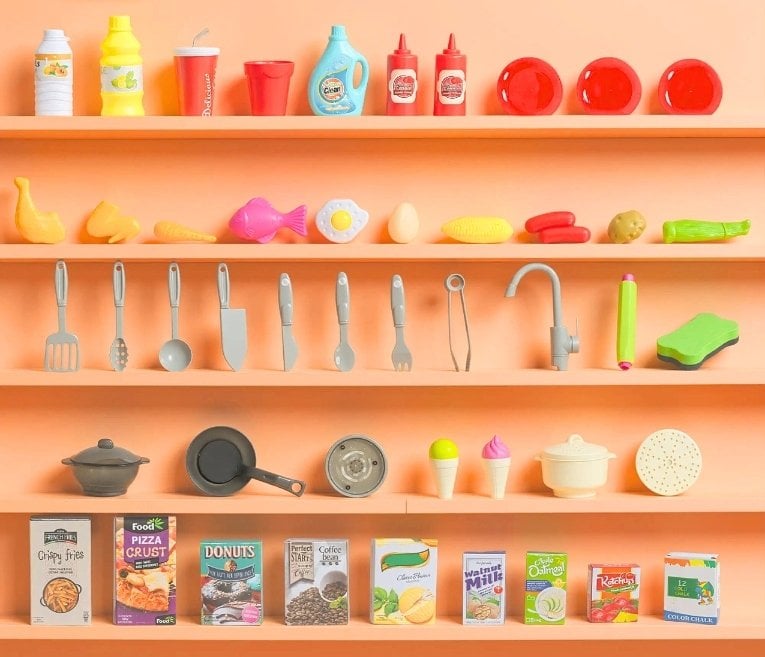 Bounn Zestaw kuchnia zabawkowa 85 elementów zielona