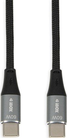 Kabel USB iBOX USB-C - USB-C 1 m Czarny (IKUTC1B)