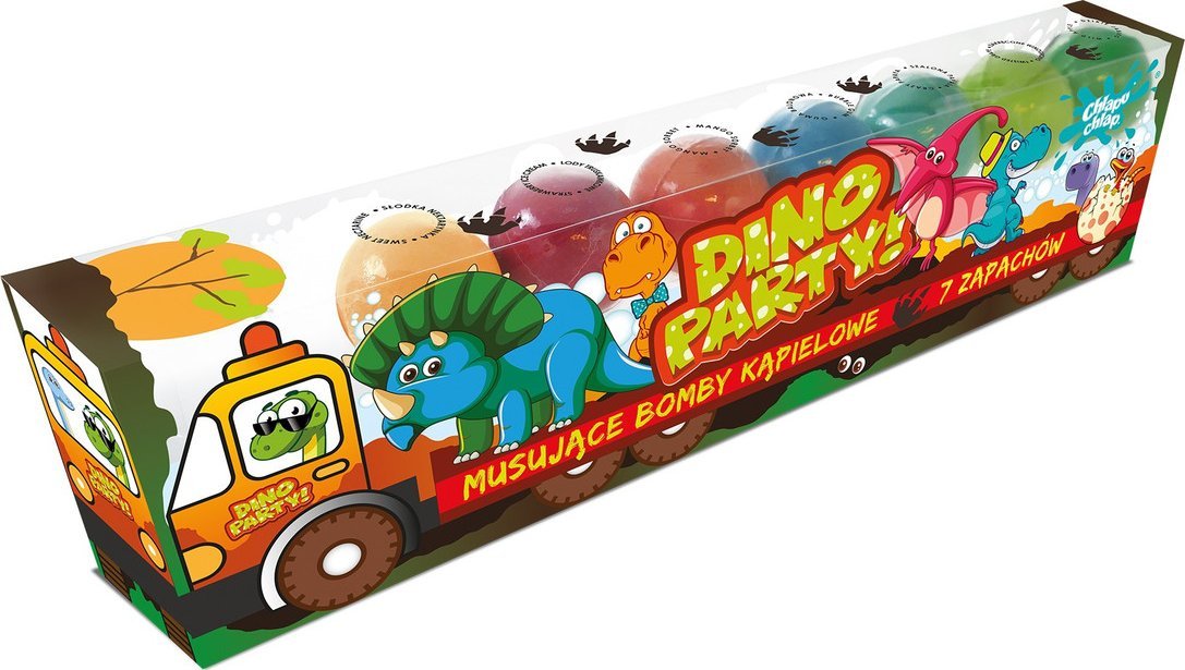Chlapu Chlap Musujące bomby do kąpieli dino truck 1op.-7szt