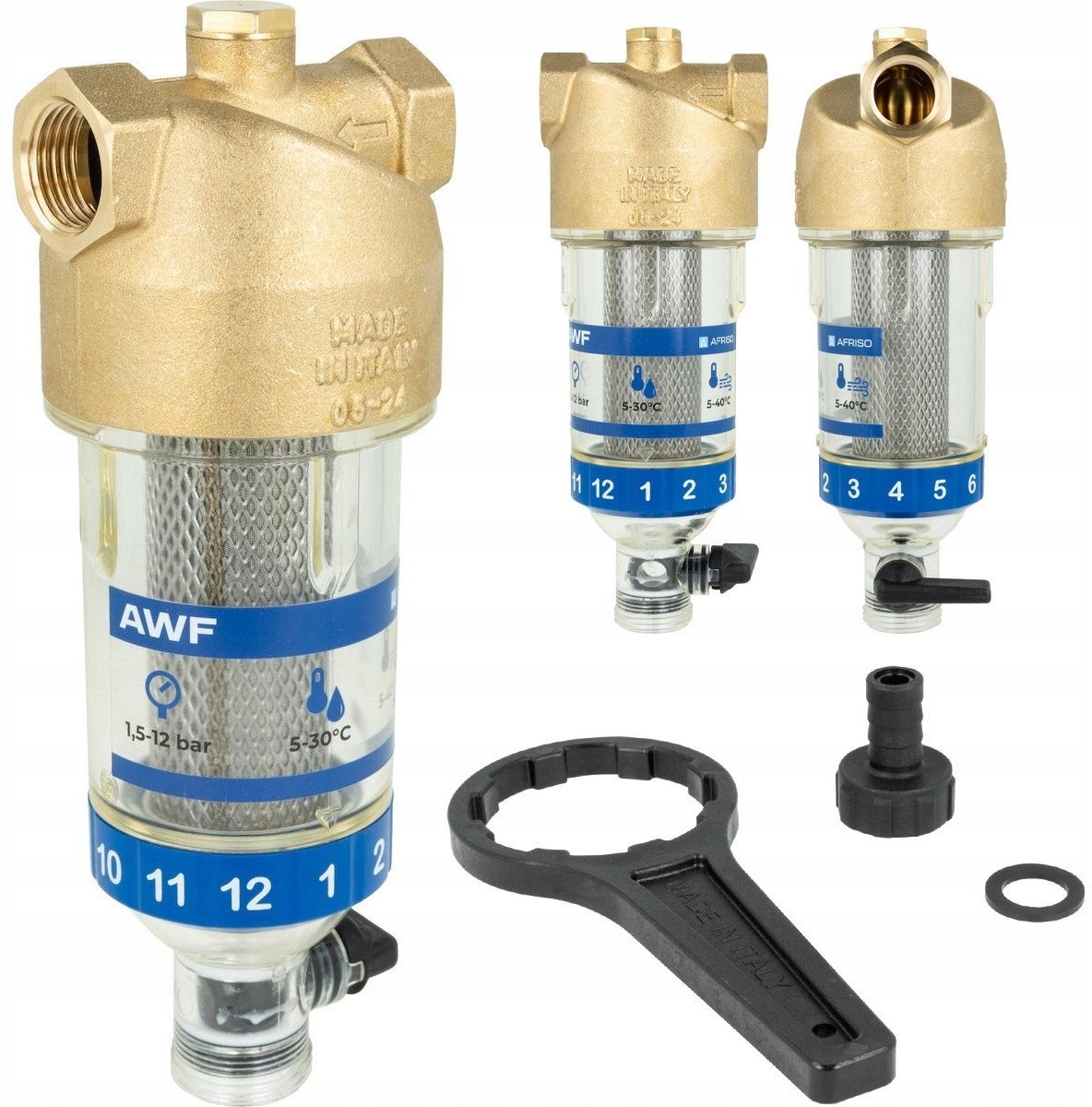 Afriso filtr do wody AWF 110, płukanie wsteczne, GW G1/2" 4211000