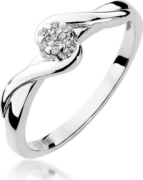 Best Diamonds złoty pierścionek z brylantem 0.04ct 9