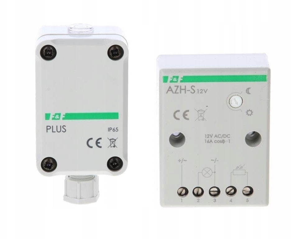 Automat zmierzchowy montaż natynkowy 16A 12V IP20 AZH-S-PLUS-12V