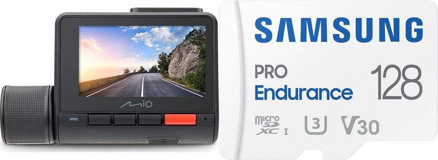 Wideorejestrator Mio Wideorejestrator Mio MiVue 955W Dual WiFi Sony Starvis Sensor 4K + kamera tylna + Karta Samsung PRO Endurance 2022 MicroSDXC 128