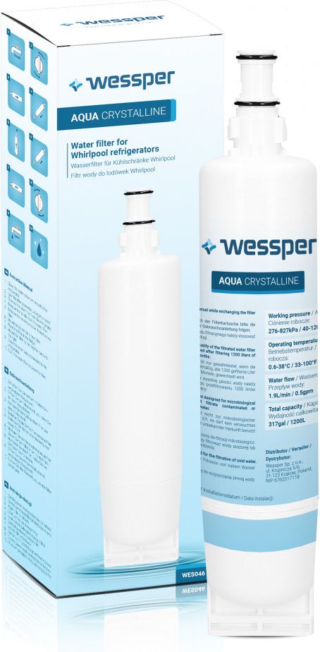 Wessper Wessper Aqua Crystalline – filtr wkład wody do lodówki Whirlpool