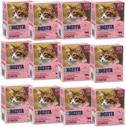 BOZITA Cat Siekana Wołowina W Galaretce 12x370g