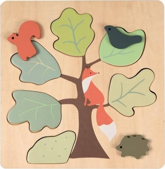 Drewniane puzzle Lisek