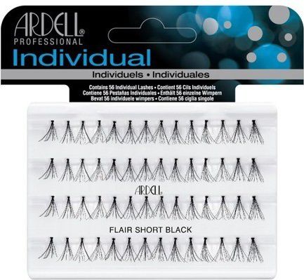 Ardell Duralash Individual Flare Short Black - kępki sztucznych rzęs 56szt